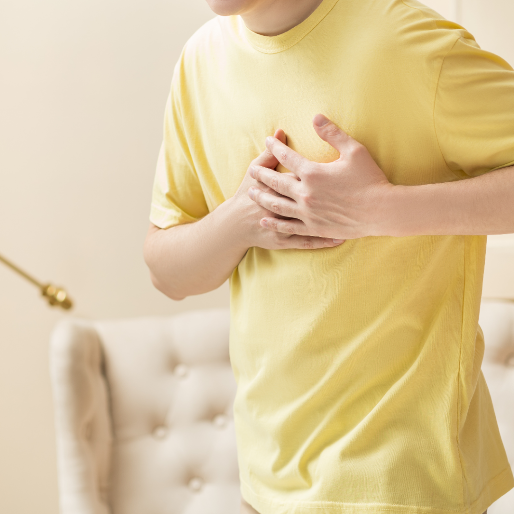 κολπική μαρμαρυγή man in chest pain