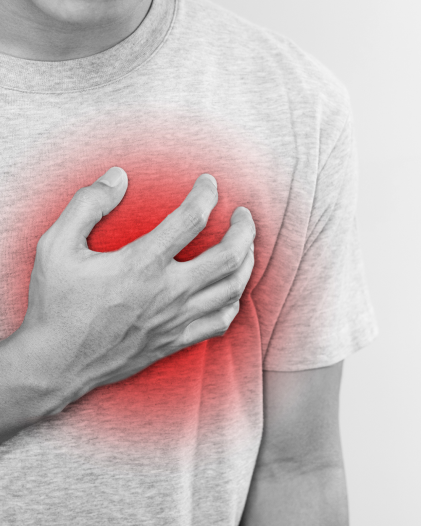 Holter ρυθμού 24 ωρών man in chest pain
